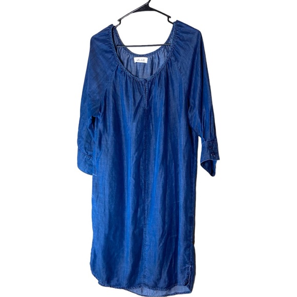 Bella Dahl Pull‎ Over 100% Tencel Blue Size Small - Picture 1 of 8
